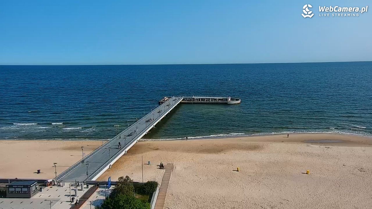 Kołobrzeg - widok na molo - 12 czerwiec 2025, 08:38