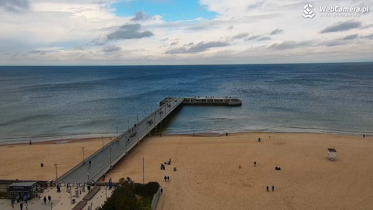Kołobrzeg - widok na molo - 15 wresień 2025, 12:48