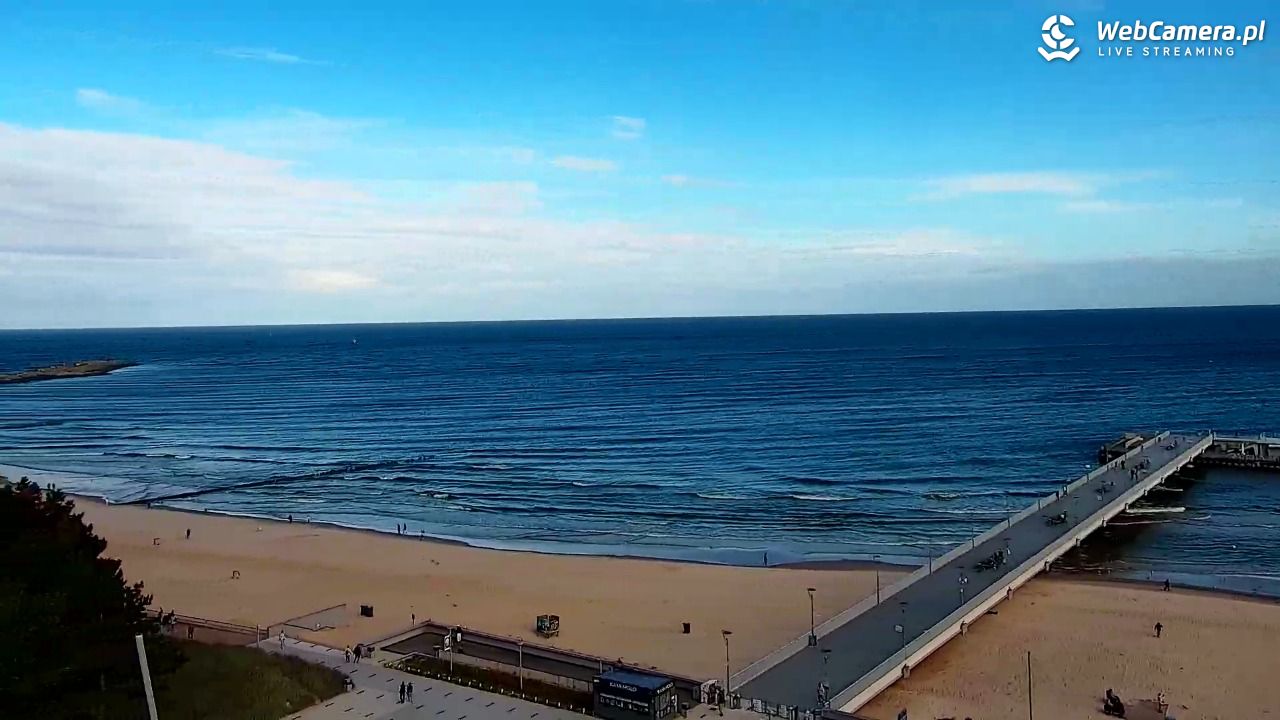 Kołobrzeg - widok na molo - 16 wresień 2025, 09:18