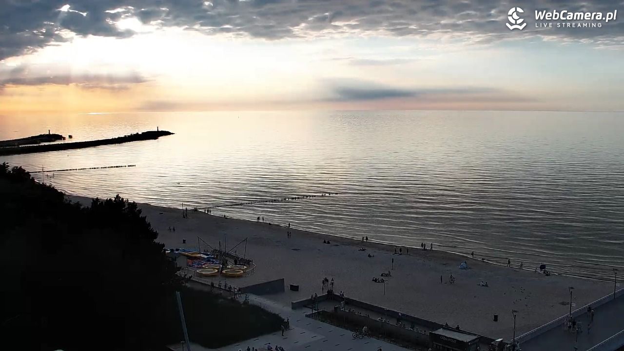 Kołobrzeg - widok na molo - 24 czerwiec 2026, 19:55