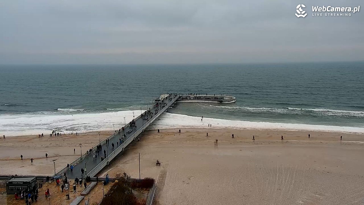 Kołobrzeg - widok na molo - 07 luty 2026, 12:56