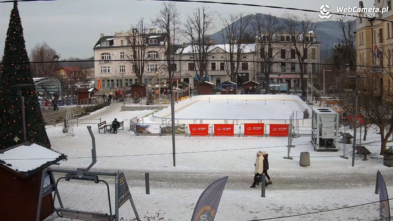 USTROŃ - widok na rynek - 05 styczeń 2026, 13:10