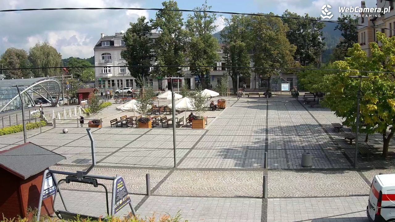 USTROŃ - widok na rynek - 15 wresień 2026, 11:00
