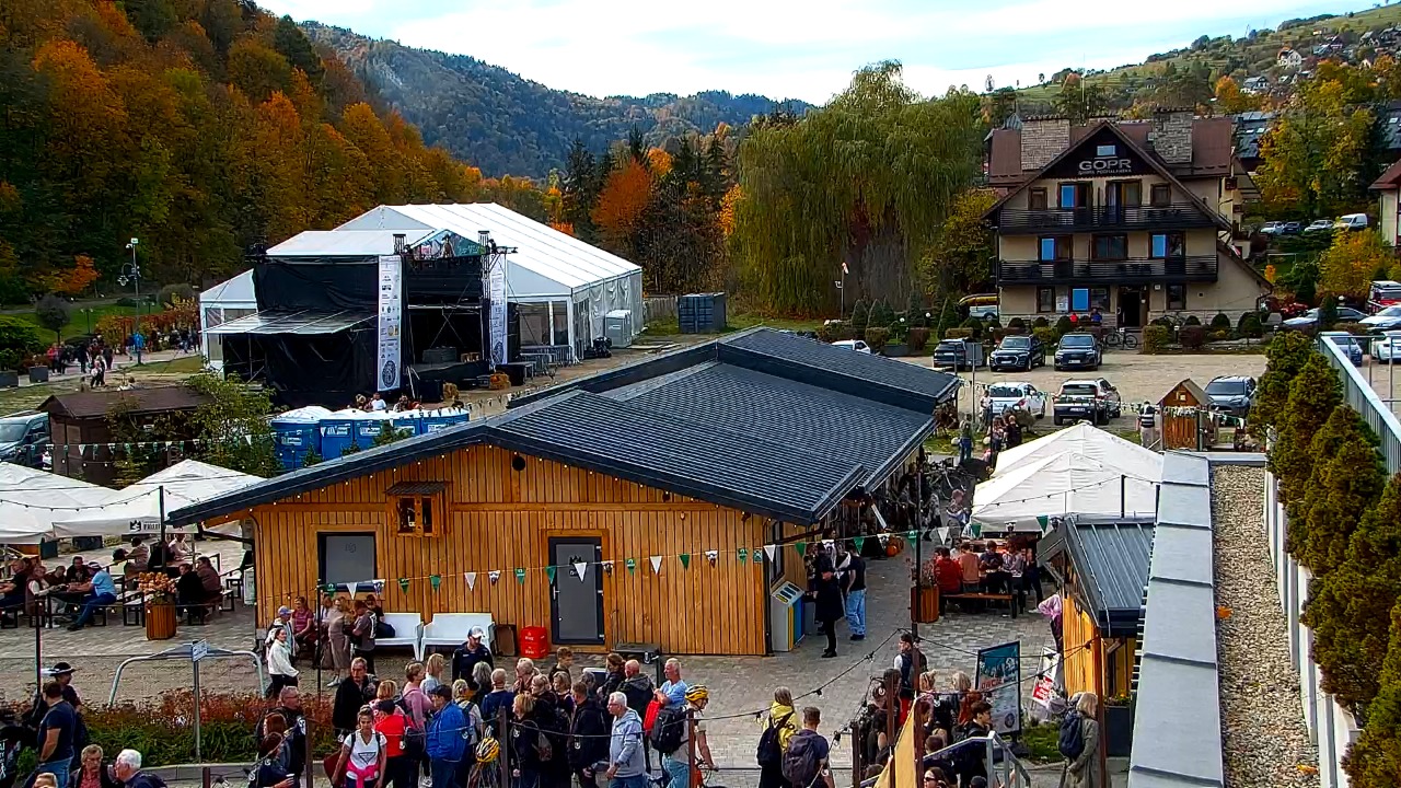 Szczawnica Palenica - widok na dolną stacje - 10 październik 2026, 13:08