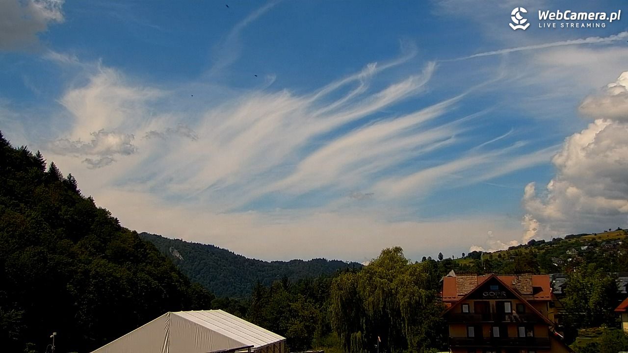 Szczawnica Palenica - widok na dolną stacje - 16 lipiec 2026, 12:36