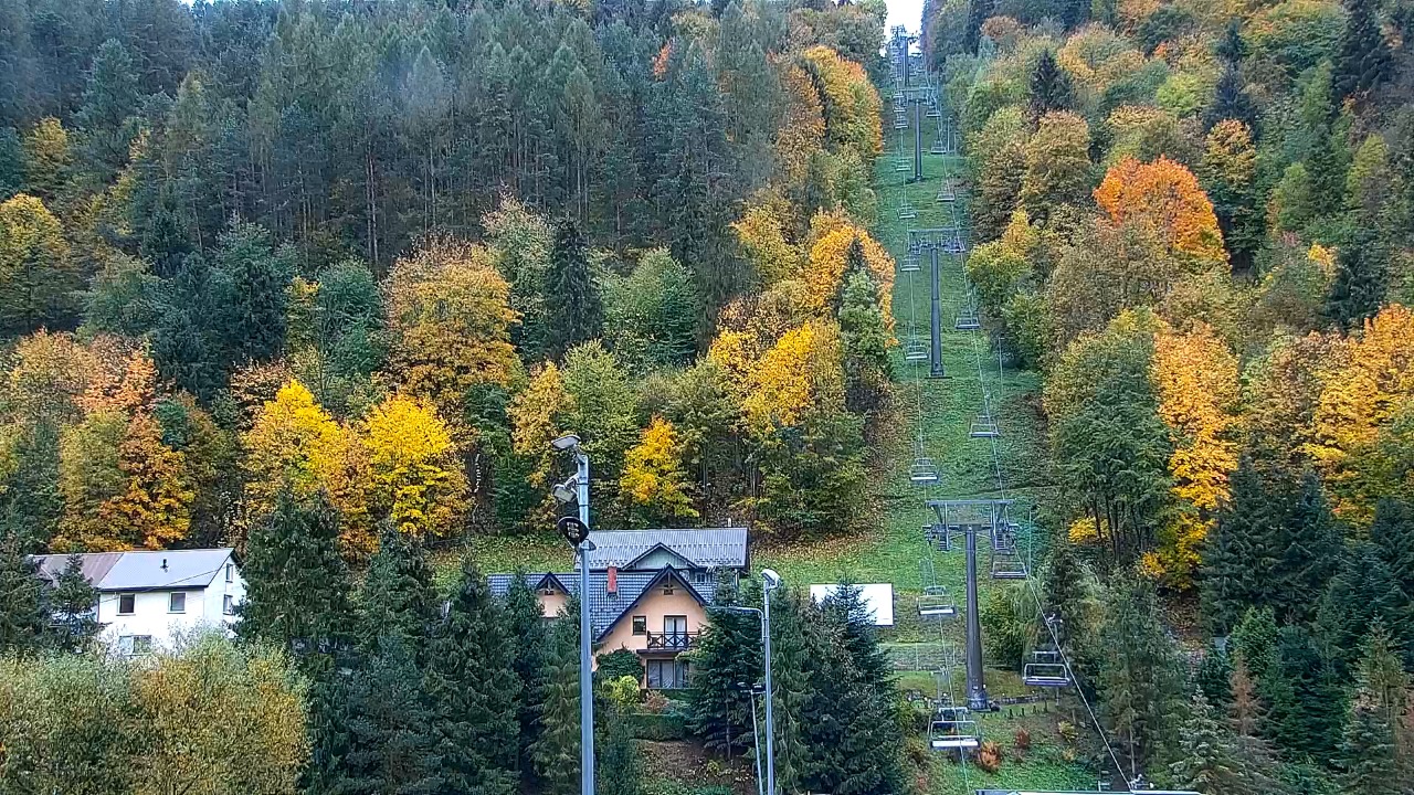 Szczawnica Palenica - widok na dolną stacje - 11 październik 2026, 07:11
