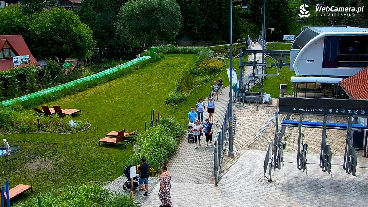 Szczawnica Palenica - widok na dolną stacje - 18 lipiec 2026, 12:27