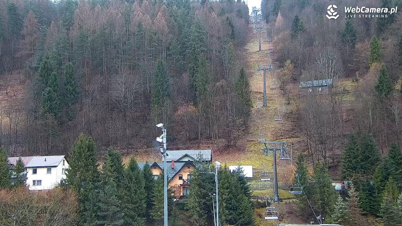 Szczawnica Palenica - widok na dolną stacje - 24 luty 2026, 16:14