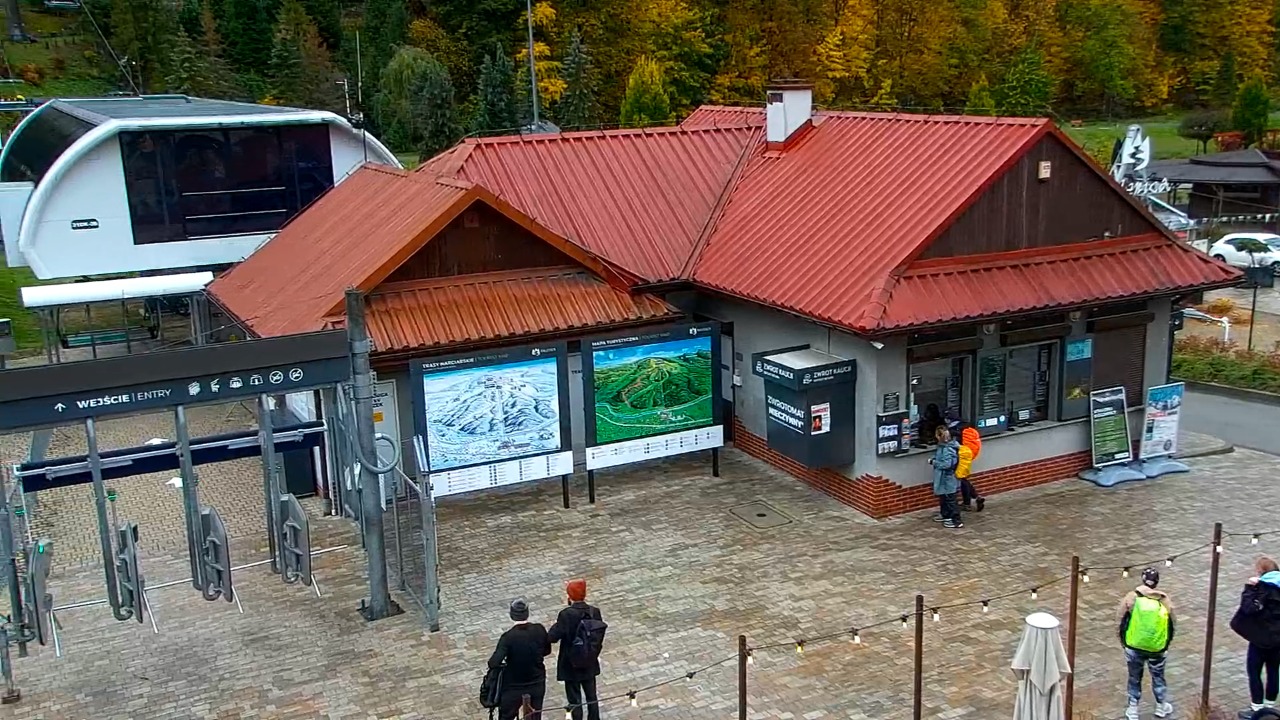 Szczawnica Palenica - widok na dolną stacje - 11 październik 2026, 07:13