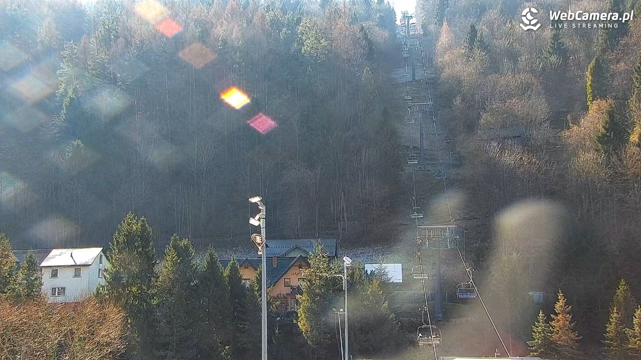 Szczawnica Palenica - widok na dolną stacje - 27 luty 2026, 11:18