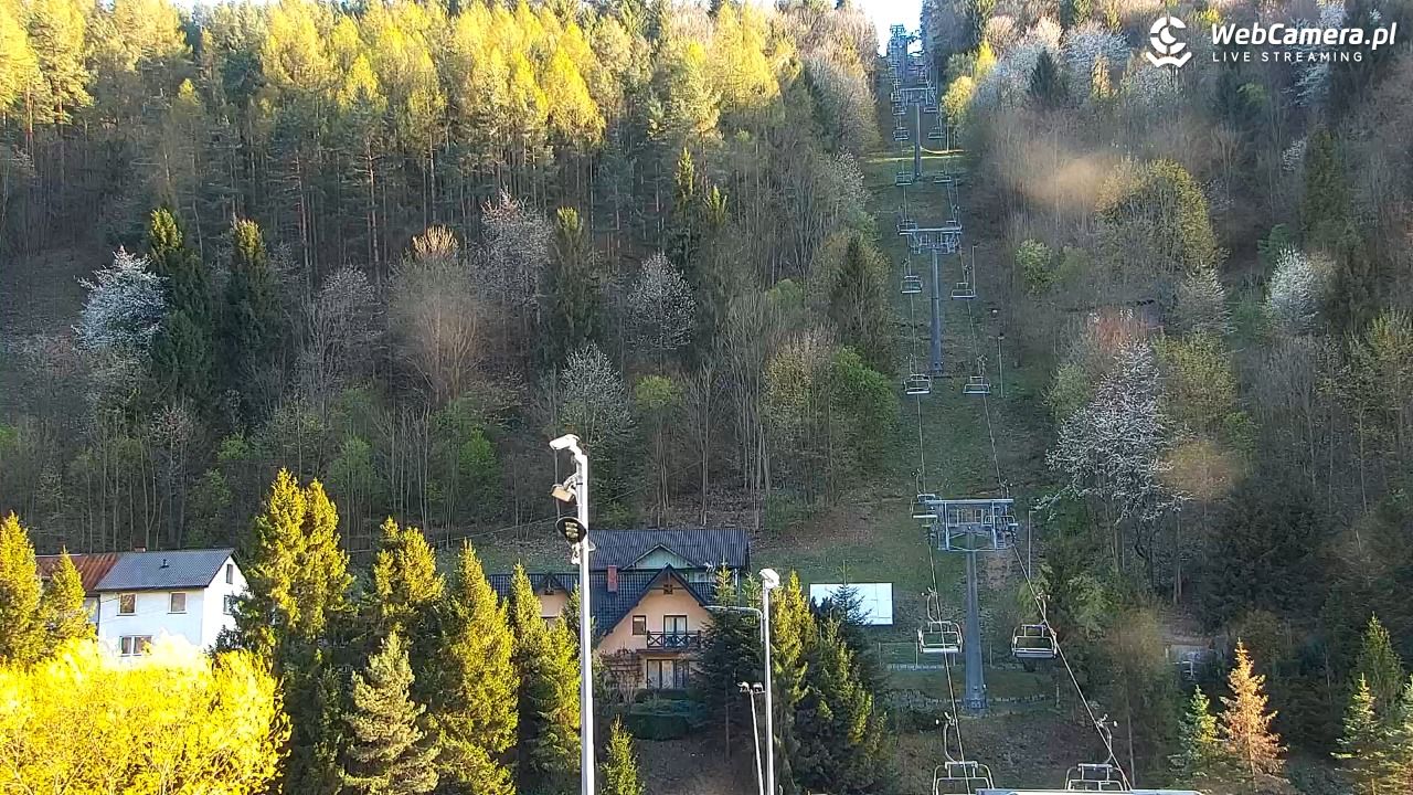 Szczawnica Palenica - widok na dolną stacje - 26 kwiecień 2026, 18:21