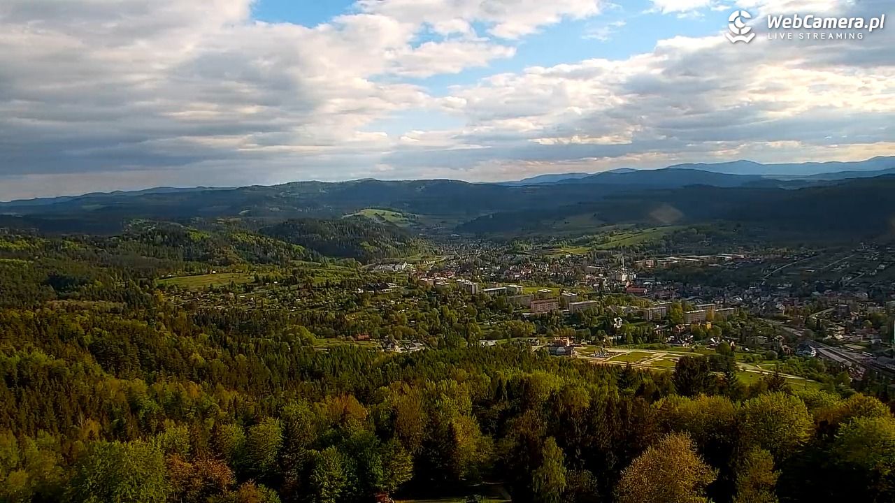 PKL Góra Parkowa - widok z wieży na Beskid Sądecki - 13 maj 2026, 17:15