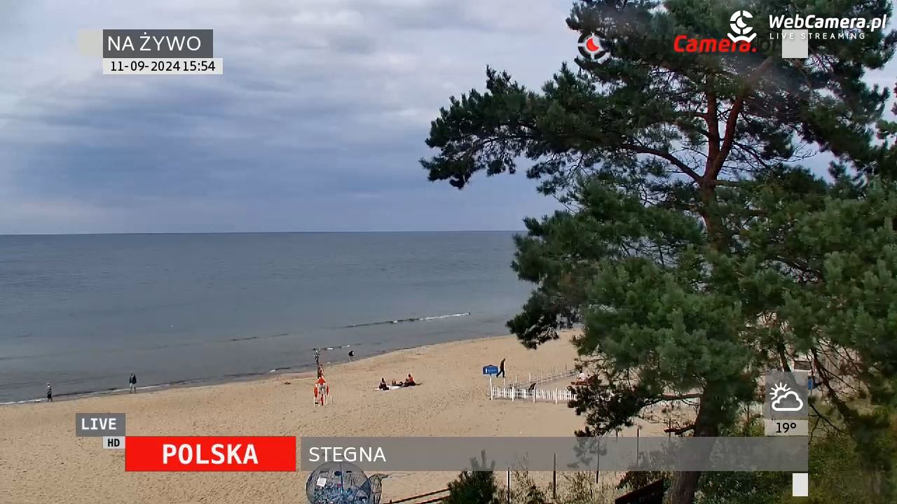 STEGNA  - widok na plażę - 17 maj 2025, 07:48