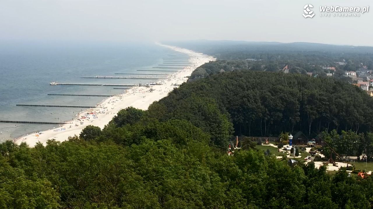NIECHORZE - panoramiczny widok na plażę - 21 czerwiec 2026, 13:00