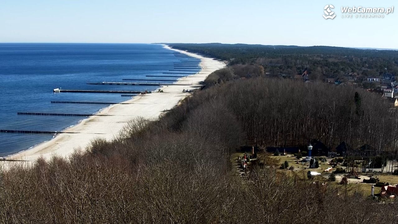 NIECHORZE - panoramiczny widok na plażę - 21 marzec 2026, 10:09