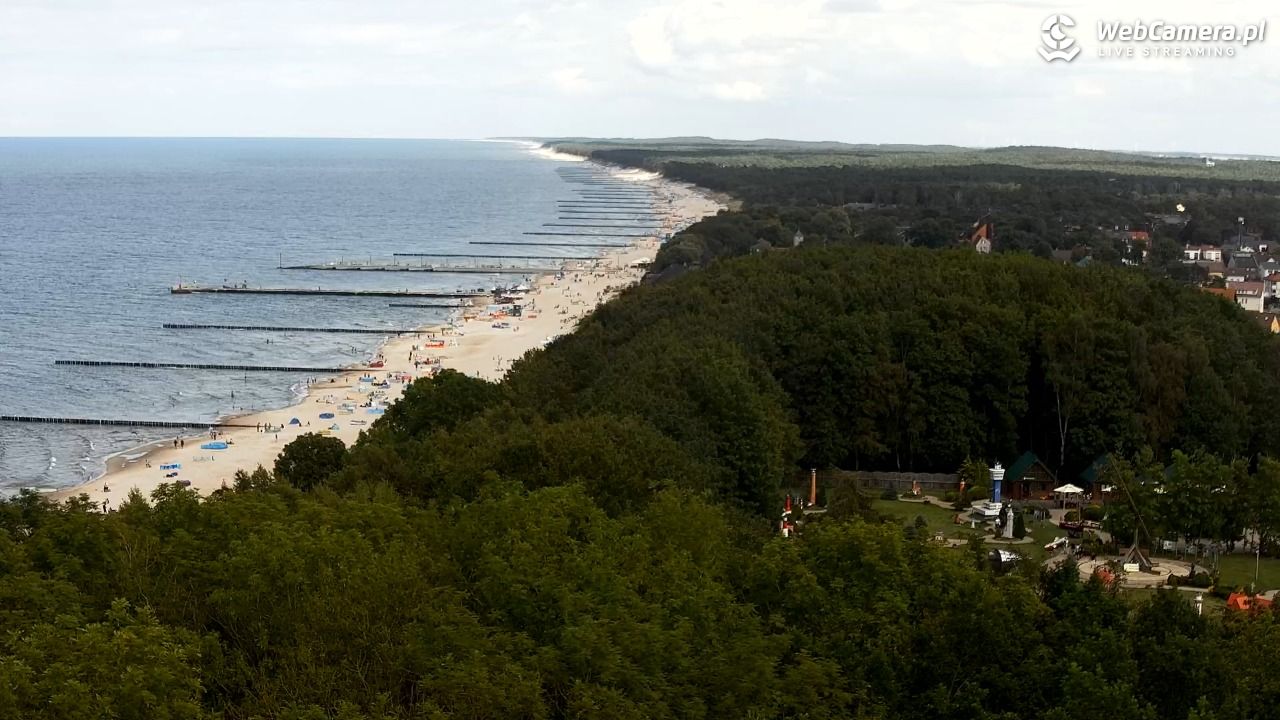 NIECHORZE - panoramiczny widok na plażę - 01 sierpień 2025, 14:30