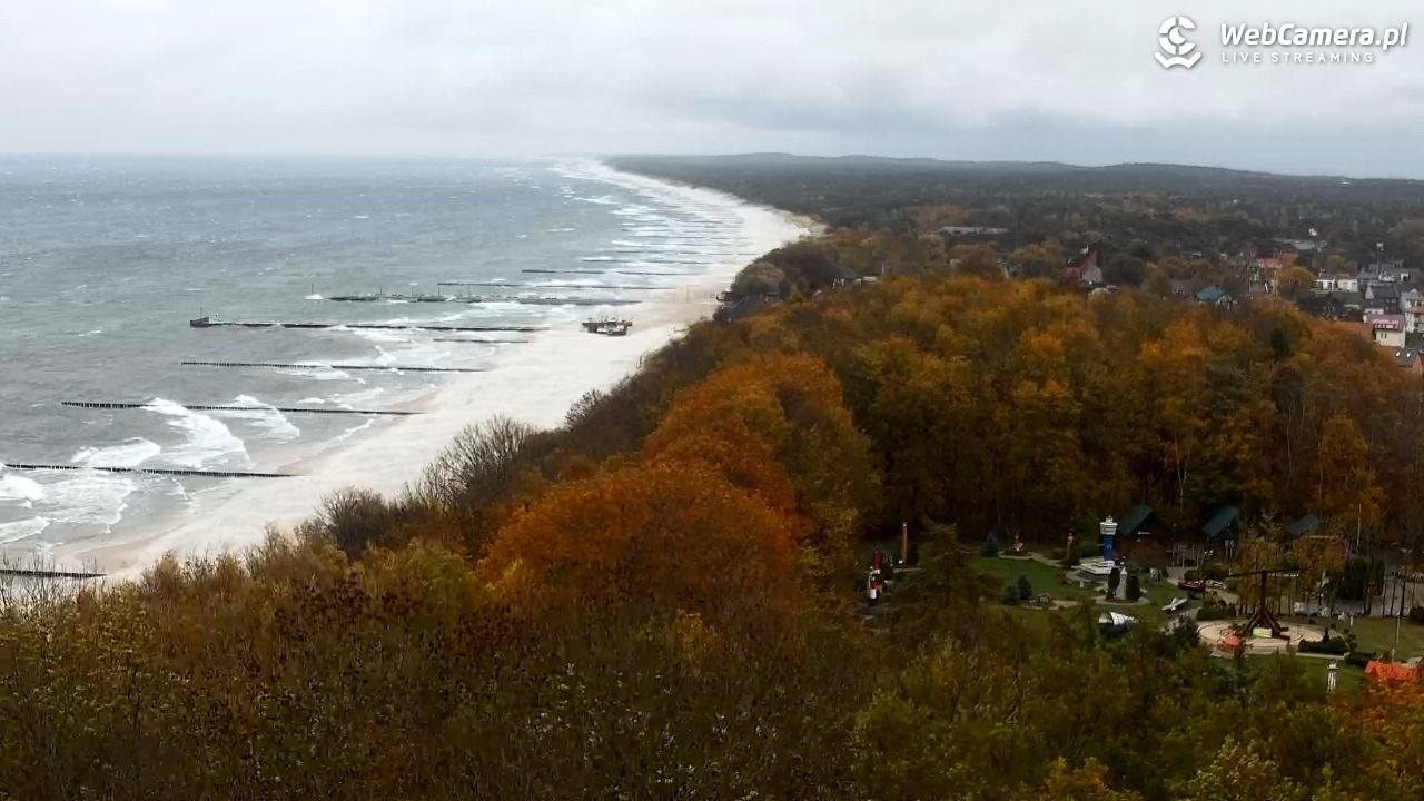 NIECHORZE - panoramiczny widok na plażę - 30 październik 2025, 13:08