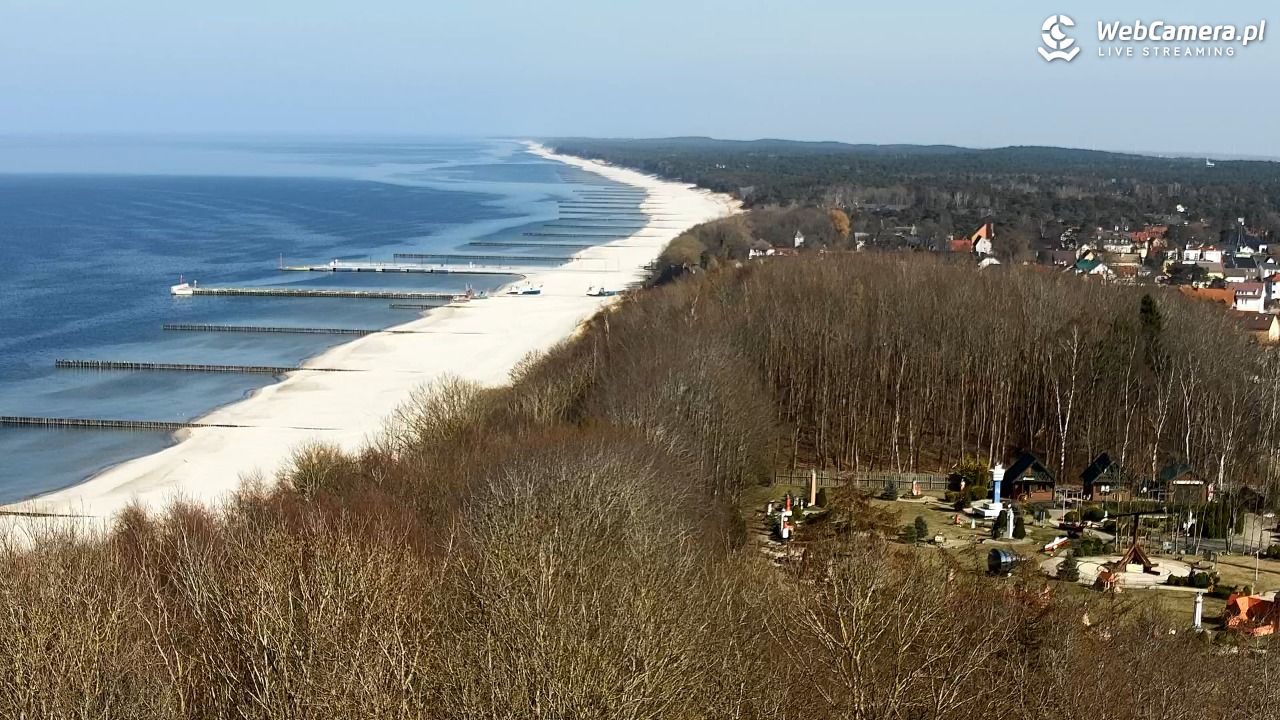 NIECHORZE - panoramiczny widok na plażę - 23 marzec 2026, 13:45