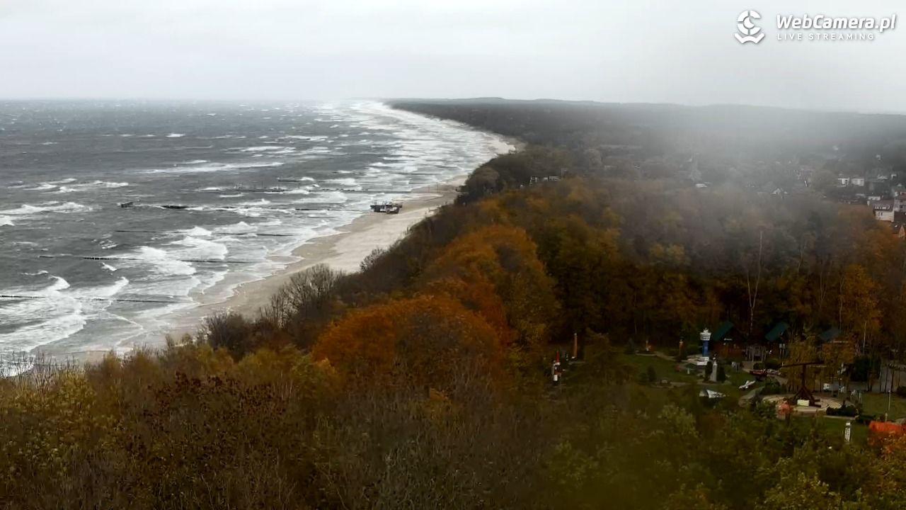 NIECHORZE - panoramiczny widok na plażę - 30 październik 2025, 14:57