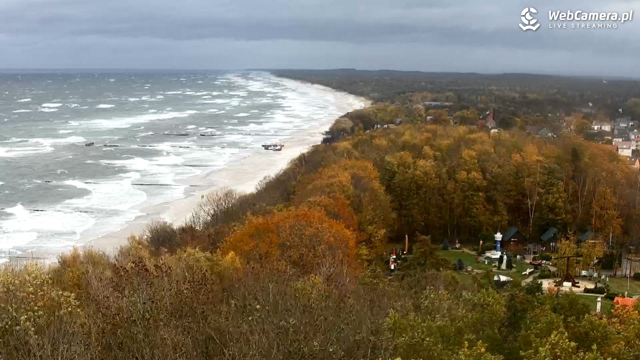 NIECHORZE - panoramiczny widok na plażę - 30 październik 2025, 15:18