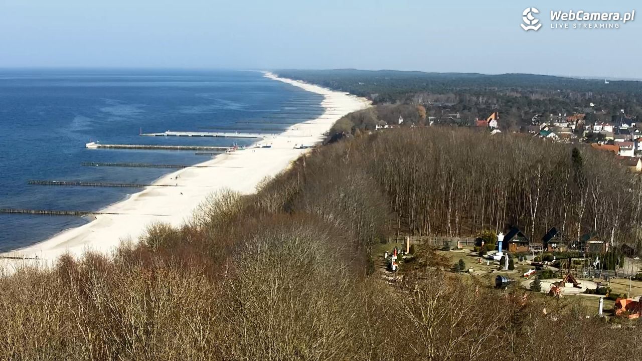 NIECHORZE - panoramiczny widok na plażę - 22 marzec 2026, 13:44