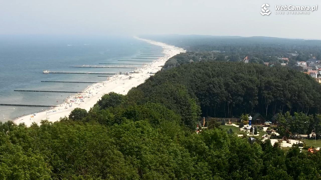 NIECHORZE - panoramiczny widok na plażę - 21 czerwiec 2026, 13:10