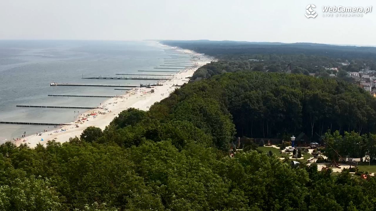 NIECHORZE - panoramiczny widok na plażę - 21 czerwiec 2026, 10:54