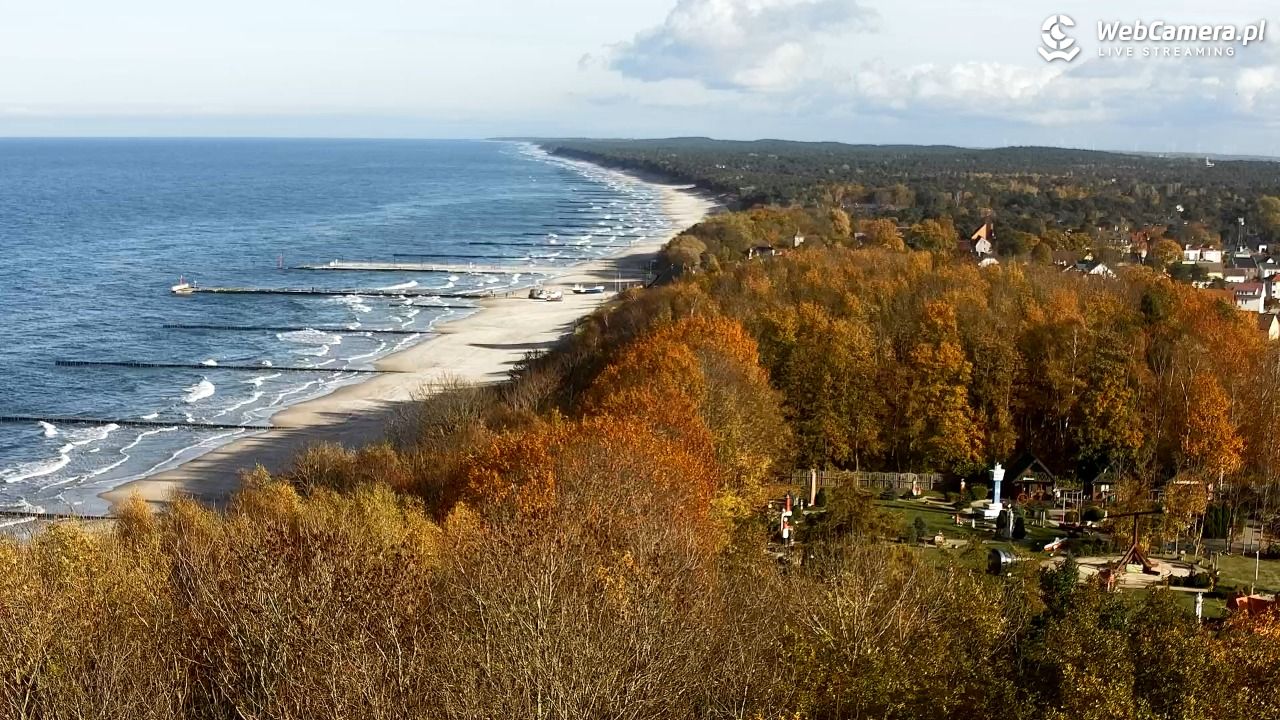 NIECHORZE - panoramiczny widok na plażę - 31 październik 2025, 12:47