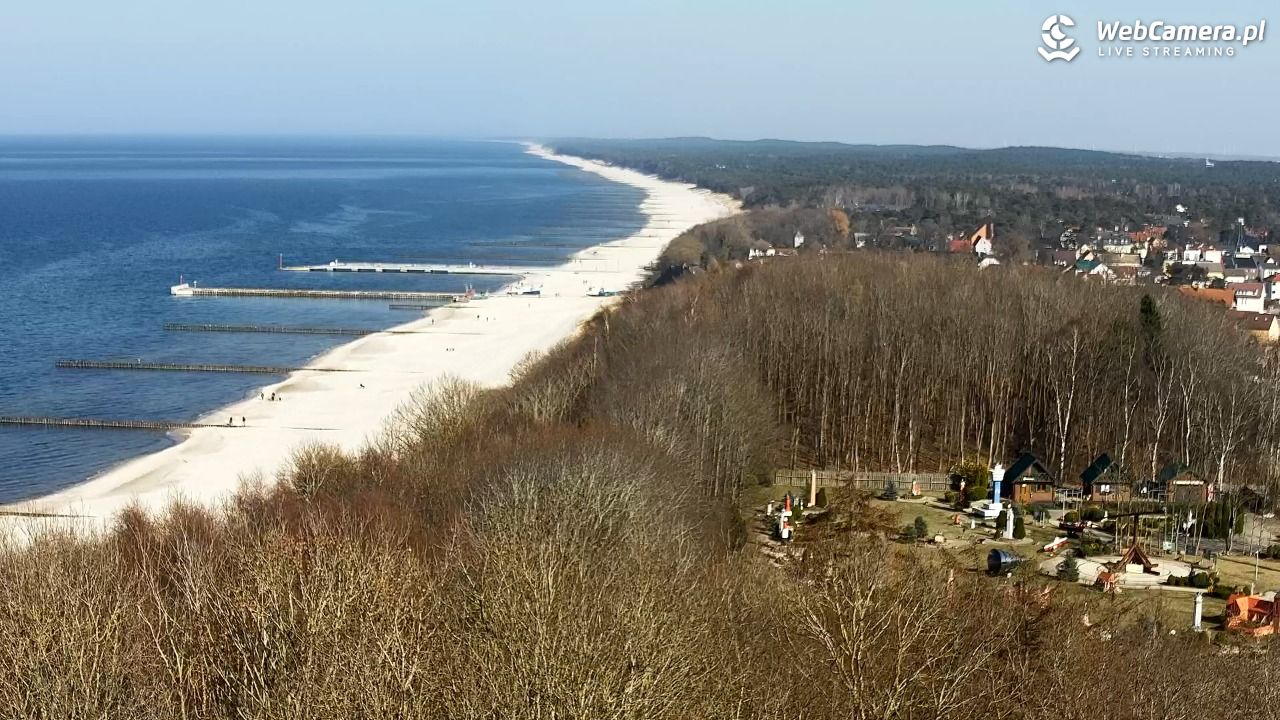 NIECHORZE - panoramiczny widok na plażę - 22 marzec 2026, 14:20