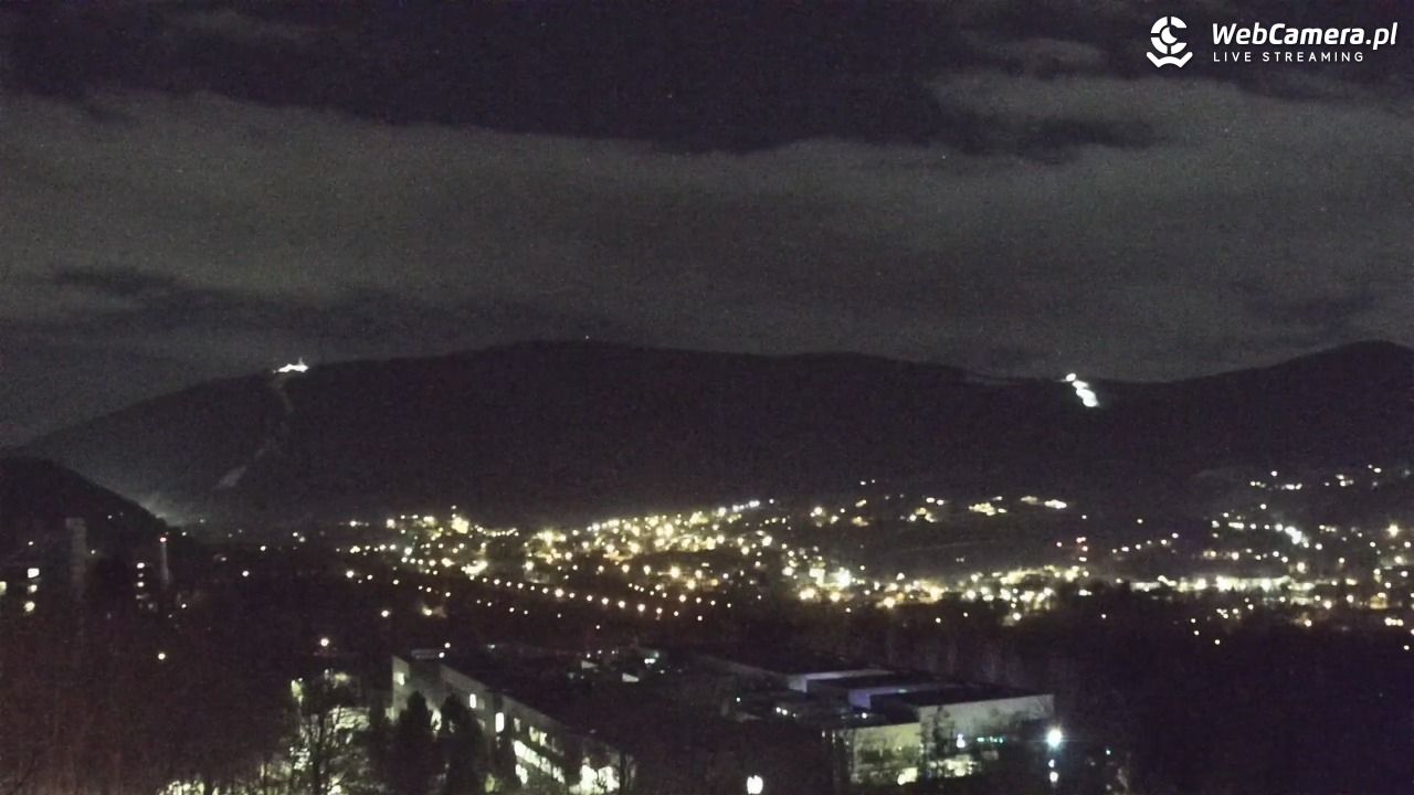 USTROŃ - widok z Uzdrowiska Ustroń NOWOŚĆ - 27 styczeń 2026, 21:51