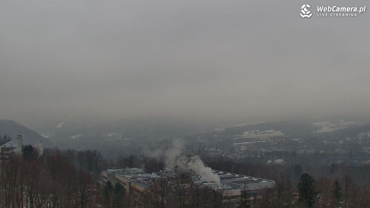USTROŃ - widok z Uzdrowiska Ustroń NOWOŚĆ - 31 styczeń 2026, 10:12