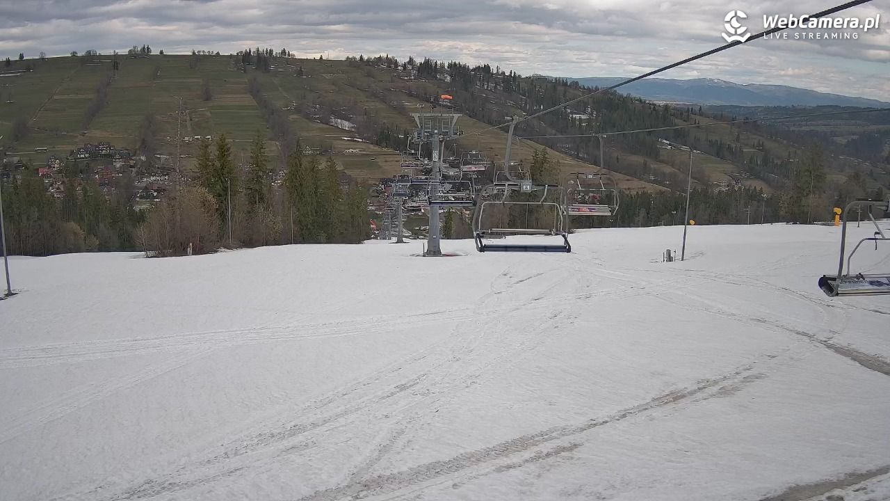 Ski Suche - widok z górnej stacji - 06 kwiecień 2026, 11:15