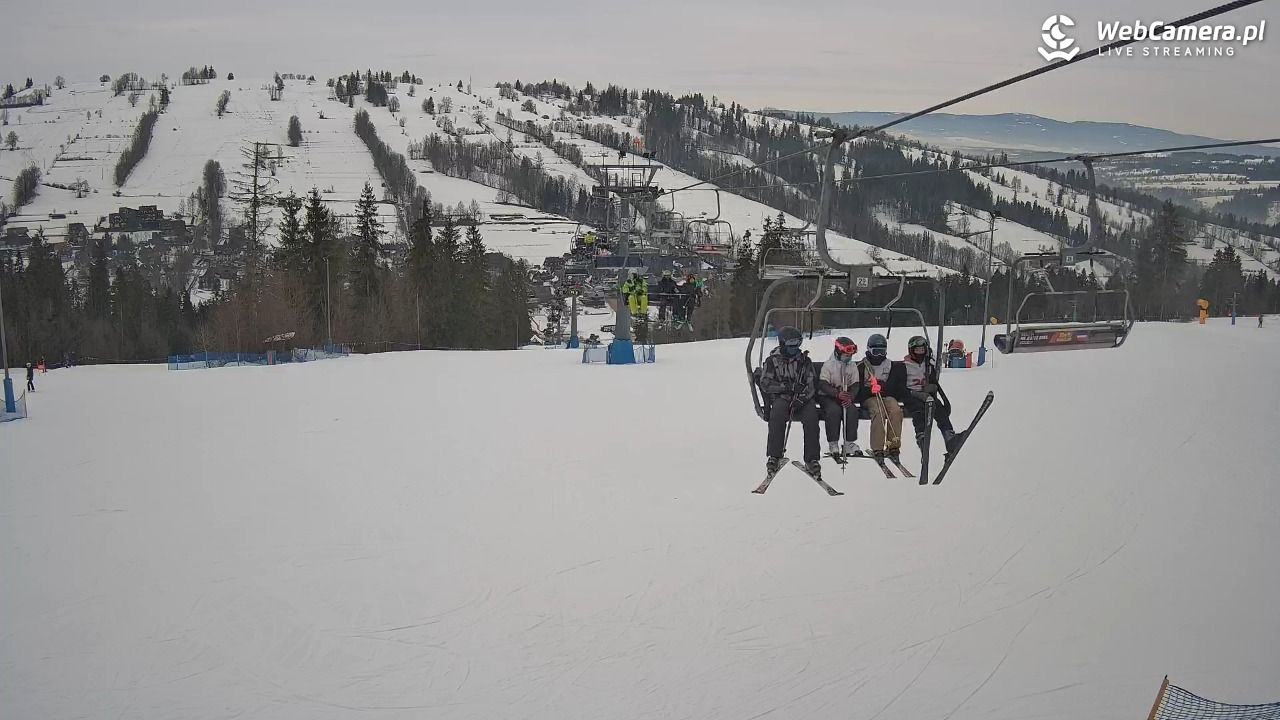Ski Suche - widok z górnej stacji - 22 styczeń 2026, 09:22