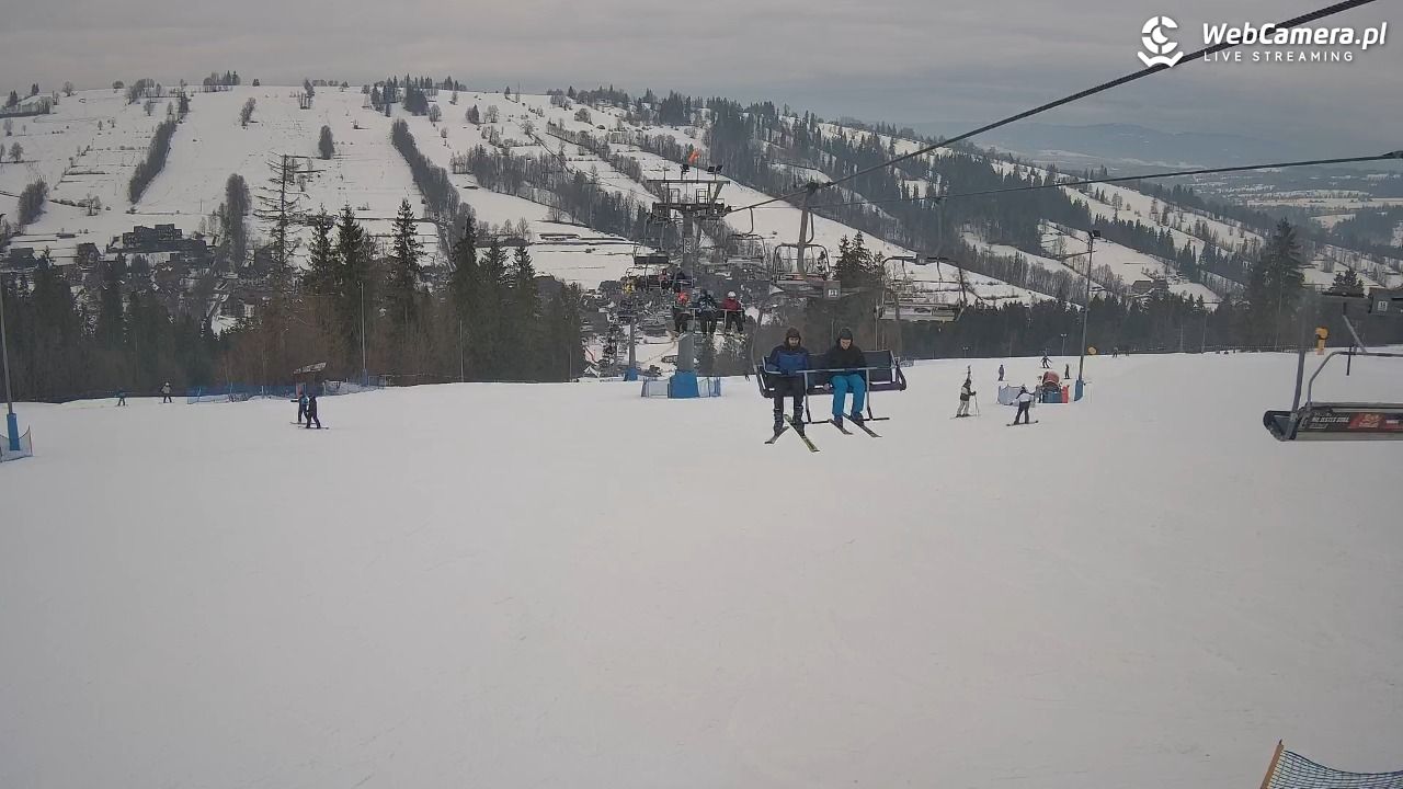 Ski Suche - widok z górnej stacji - 24 styczeń 2026, 14:01