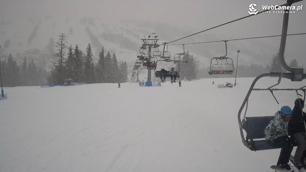 Ski Suche - widok z górnej stacji - 11 styczeń 2026, 10:03