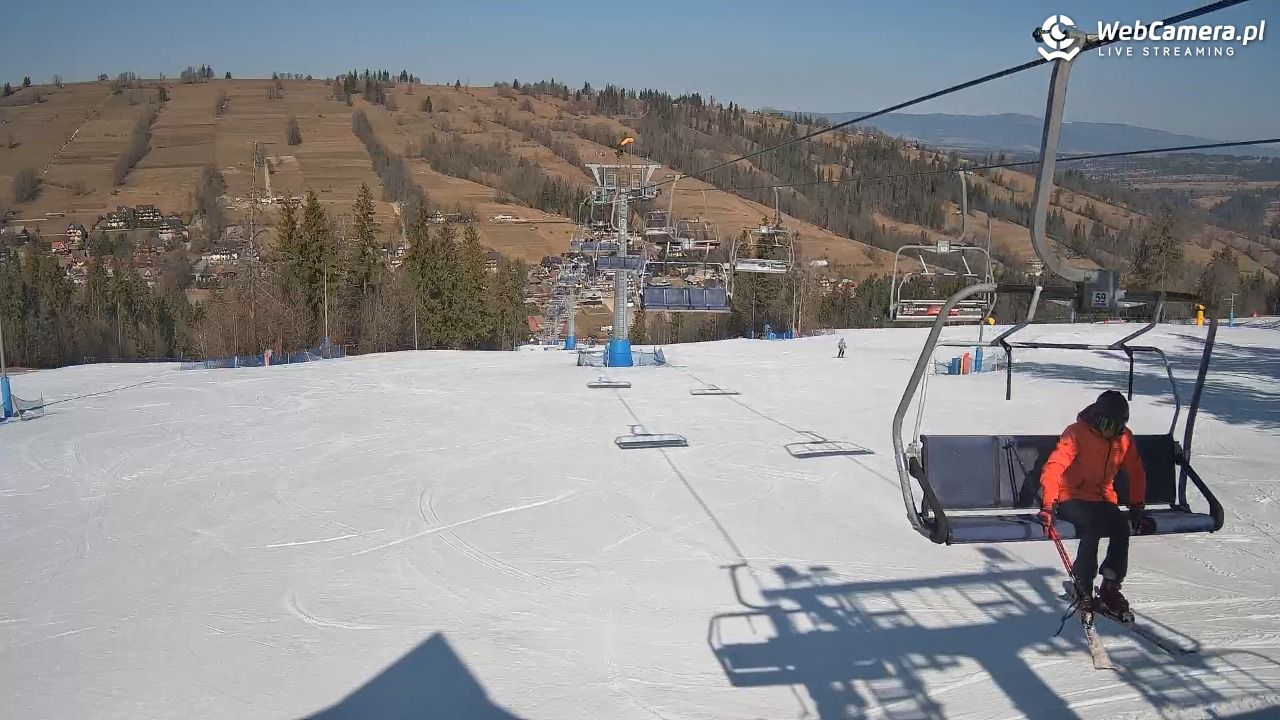 Ski Suche - widok z górnej stacji - 09 marzec 2026, 11:45