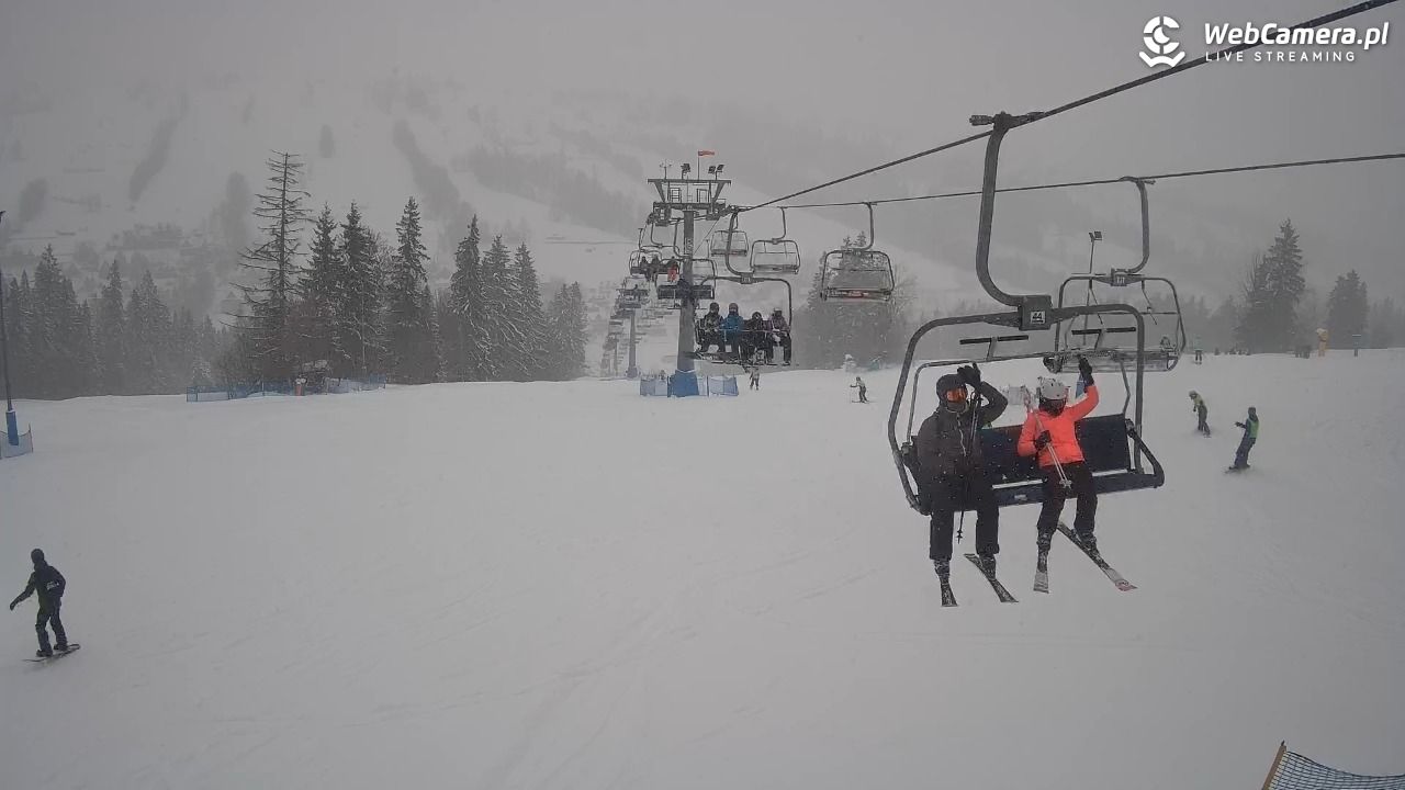 Ski Suche - widok z górnej stacji - 11 styczeń 2026, 09:56