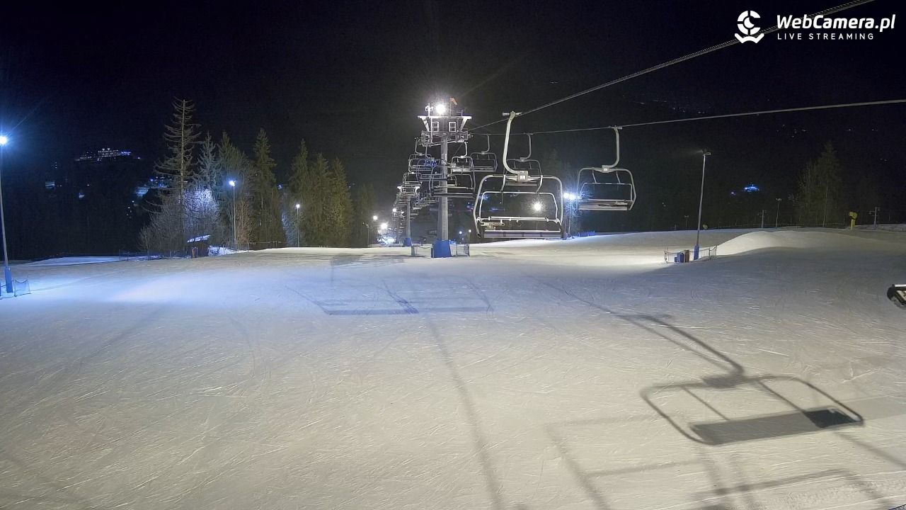 Ski Suche - widok z górnej stacji - 20 luty 2026, 20:12