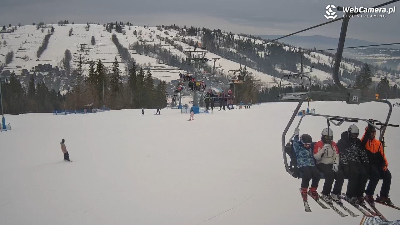 Ski Suche - widok z górnej stacji - 05 luty 2026, 09:44