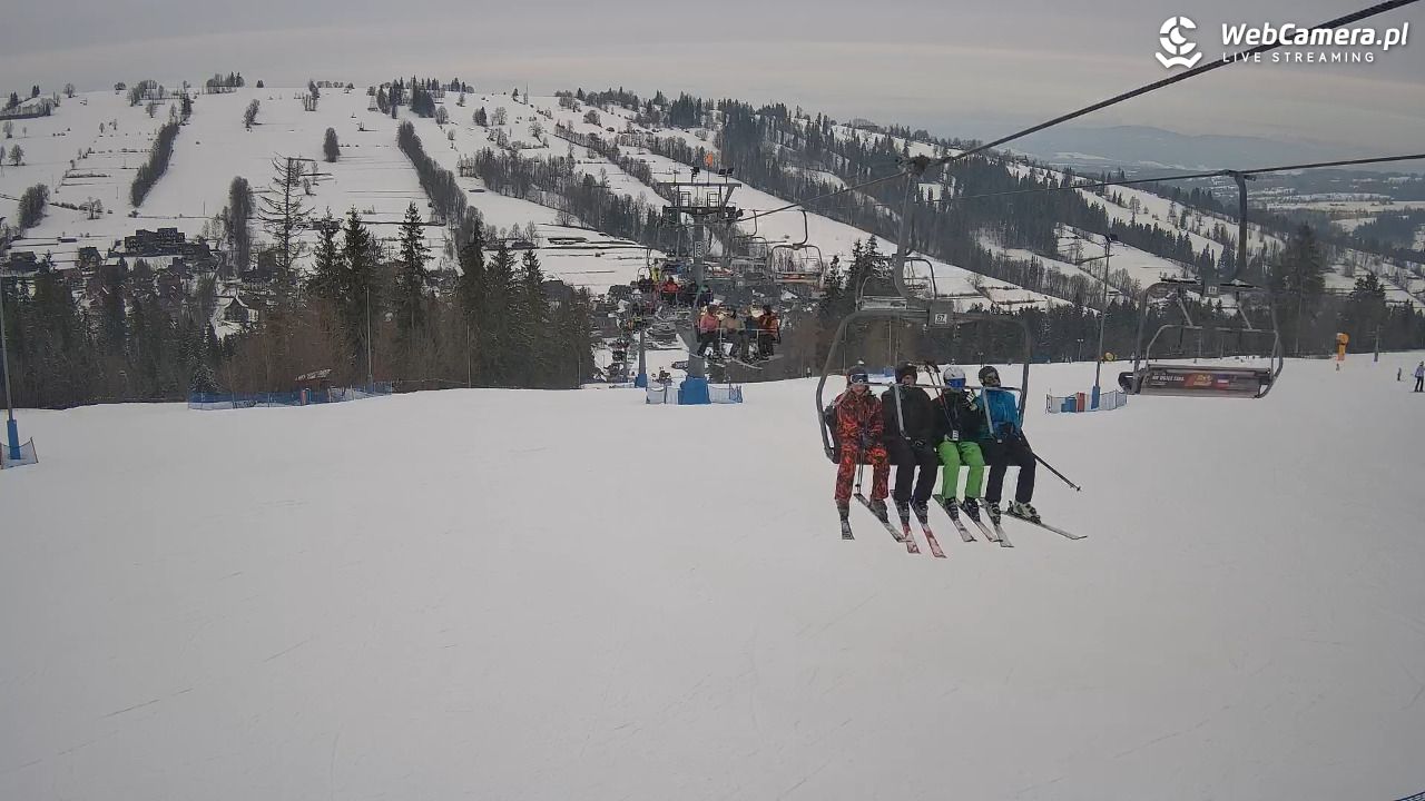 Ski Suche - widok z górnej stacji - 19 luty 2026, 12:50