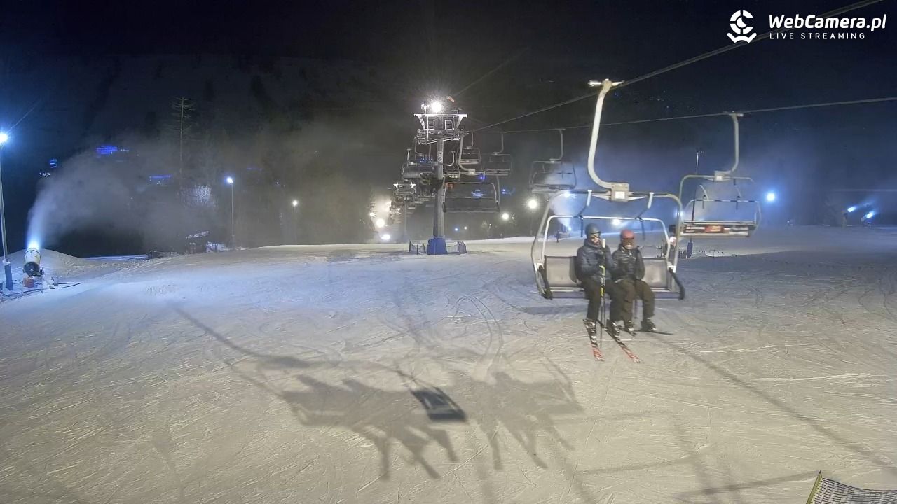 Ski Suche - widok z górnej stacji - 28 grudzień 2025, 18:29