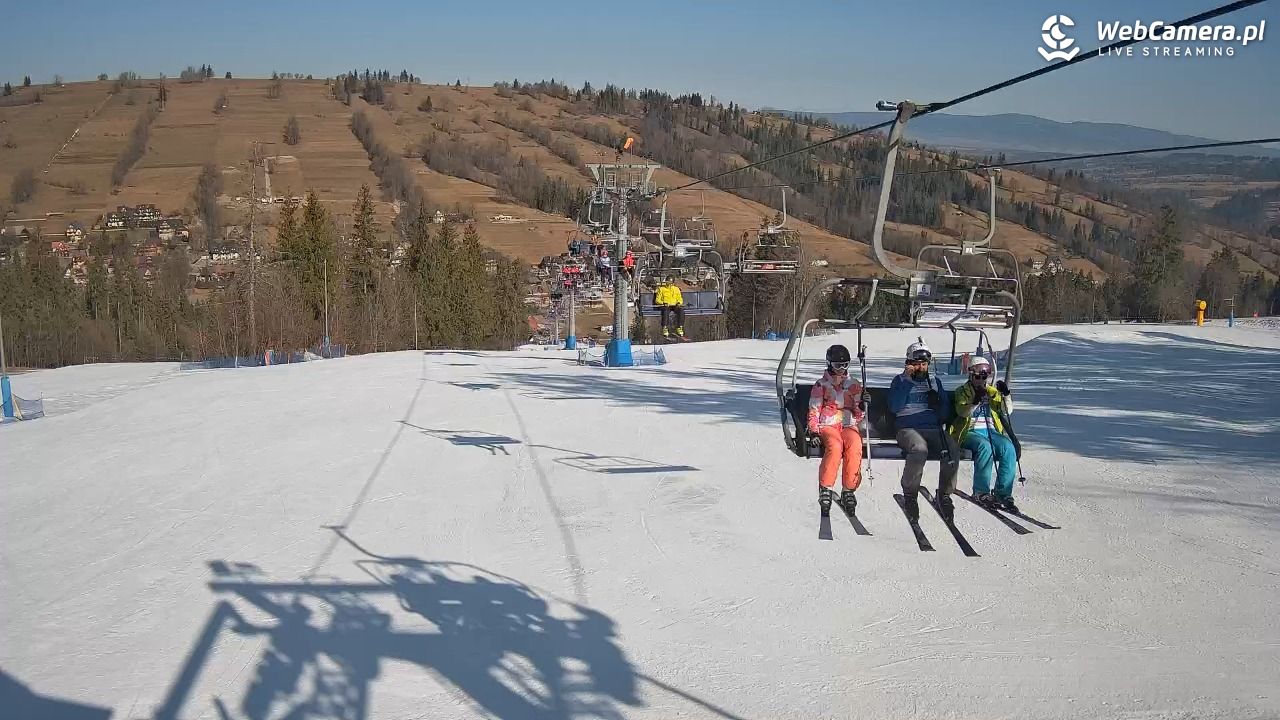 Ski Suche - widok z górnej stacji - 09 marzec 2026, 09:58
