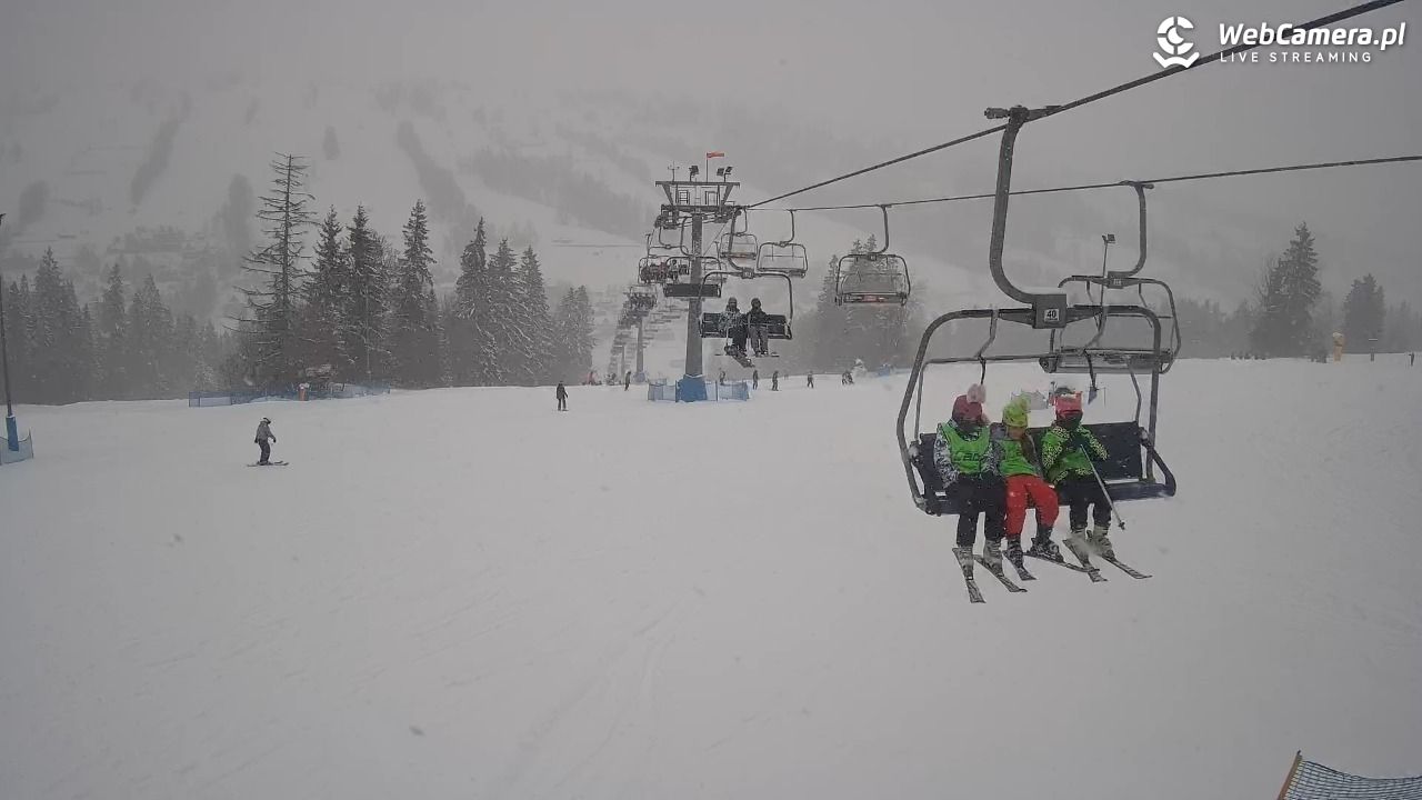 Ski Suche - widok z górnej stacji - 11 styczeń 2026, 09:55