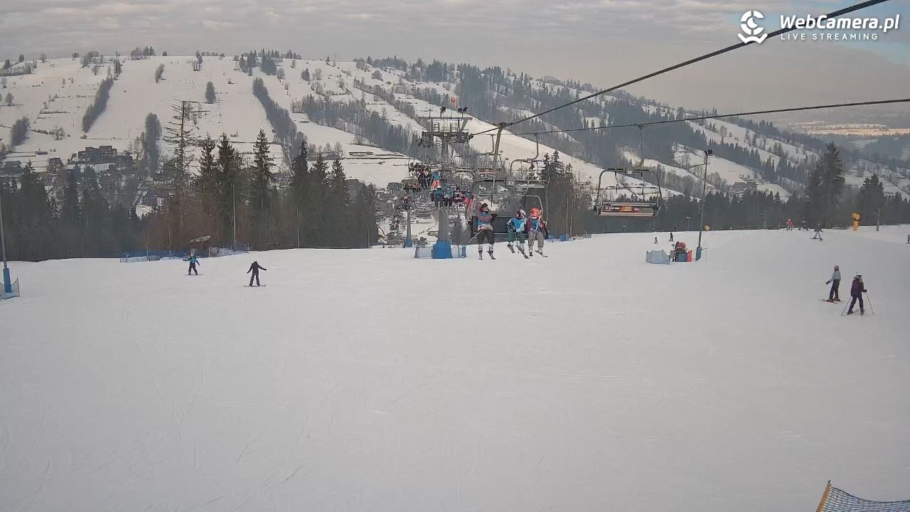 Ski Suche - widok z górnej stacji - 23 styczeń 2026, 11:18