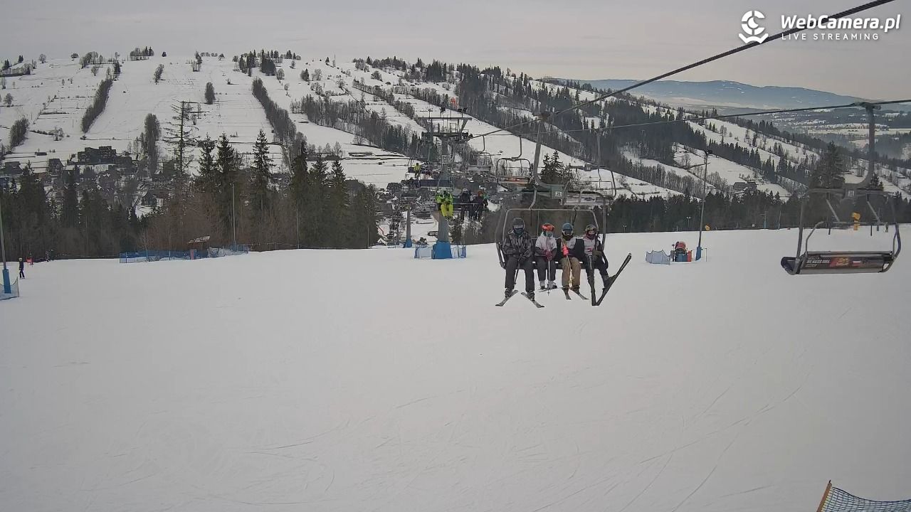 Ski Suche - widok z górnej stacji - 22 styczeń 2026, 09:22