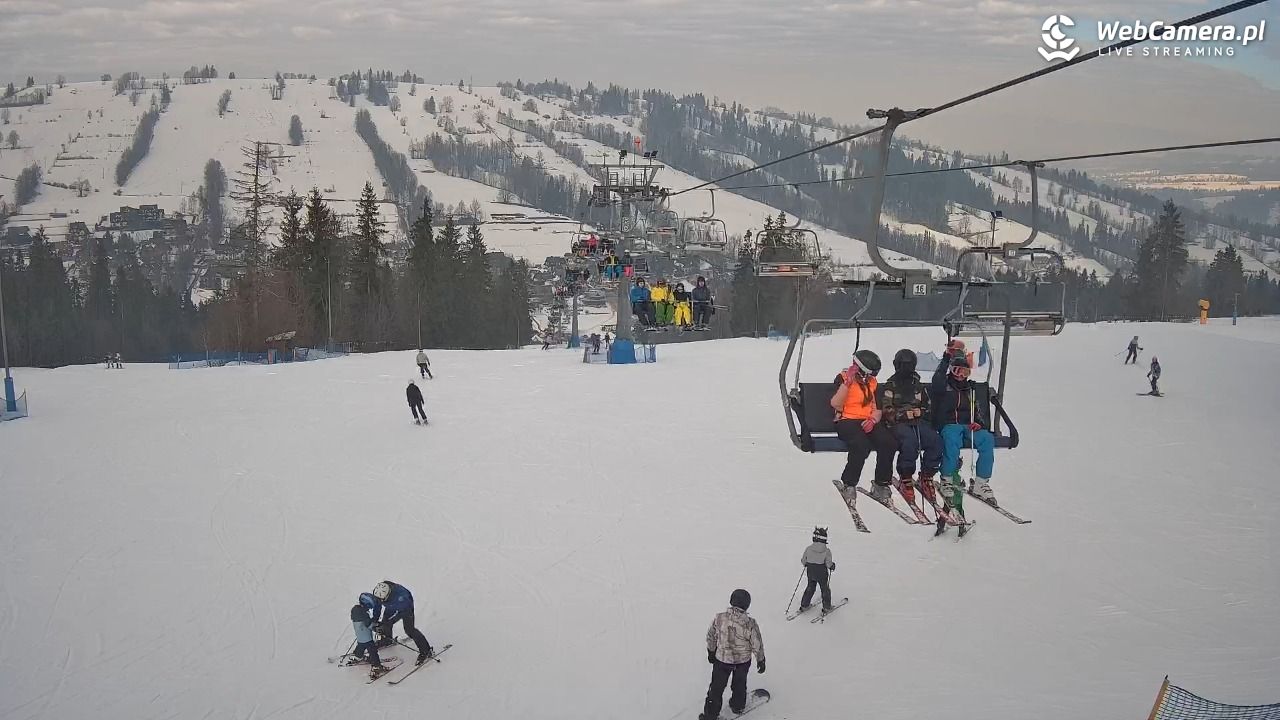 Ski Suche - widok z górnej stacji - 23 styczeń 2026, 11:16