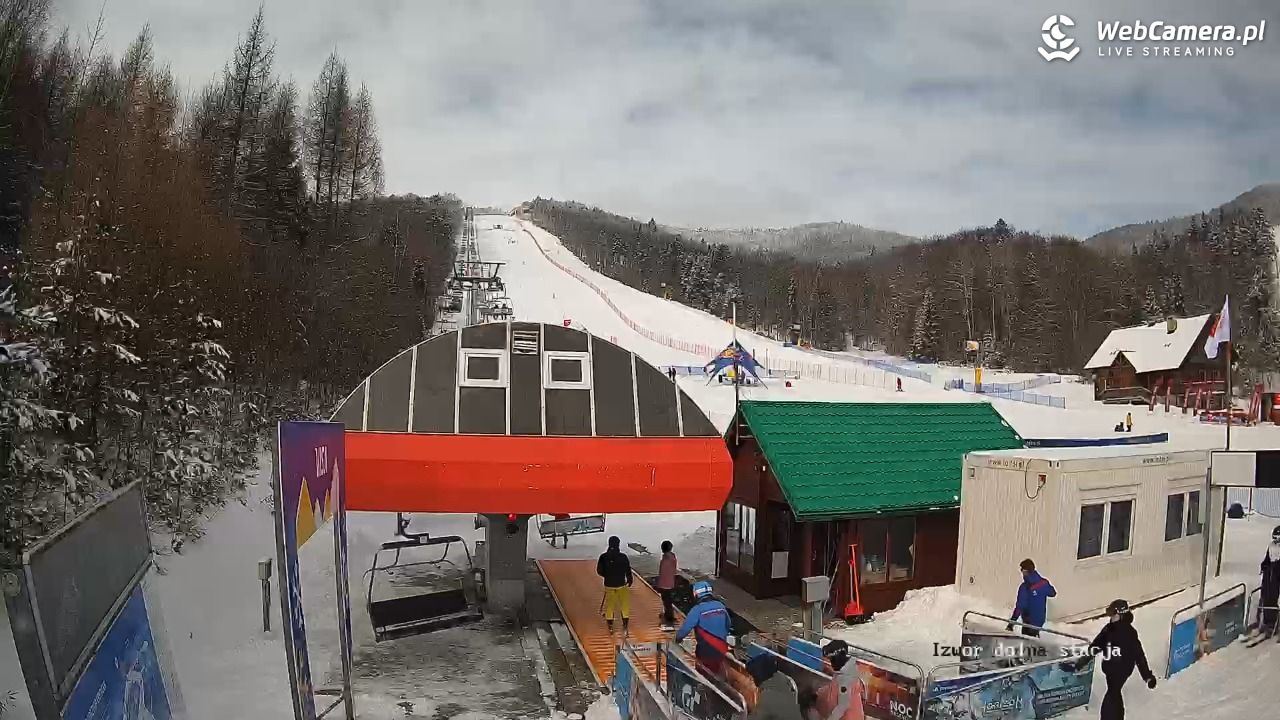 Jaworzyna Krynicka - widok na trasy nr 2 - 20 luty 2026, 10:22