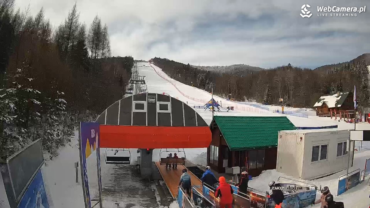 Jaworzyna Krynicka - widok na trasy nr 2 - 20 luty 2026, 13:39