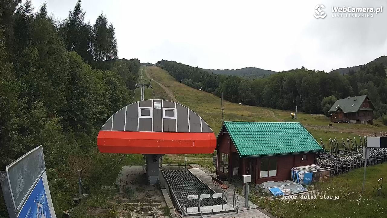 Jaworzyna Krynicka - widok na trasy nr 2 - 24 lipiec 2026, 13:38