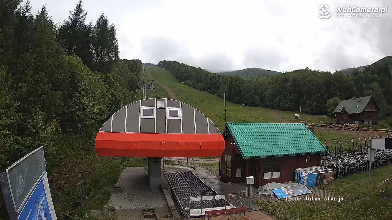 Jaworzyna Krynicka - widok na trasy nr 2 - 01 czerwiec 2026, 14:13